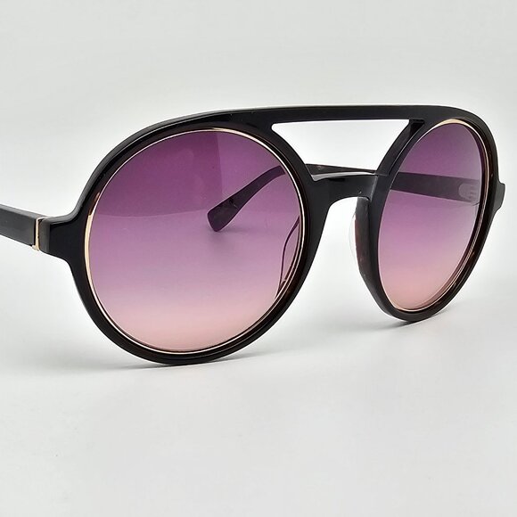 Derek Lam Morton Black Frame Brown Gradient Lens Aviator Sunglasses Japan 51mm main image 10